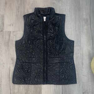 Chico’s Quilted Black Vest